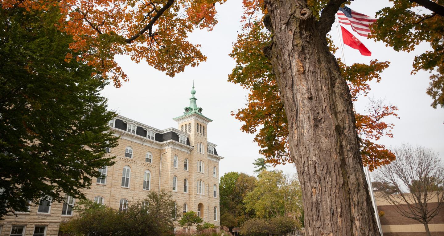 old main in springtime