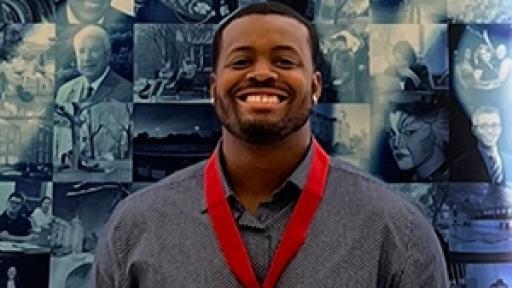 Adrian Brown, North Central College's Lincoln Laureate.